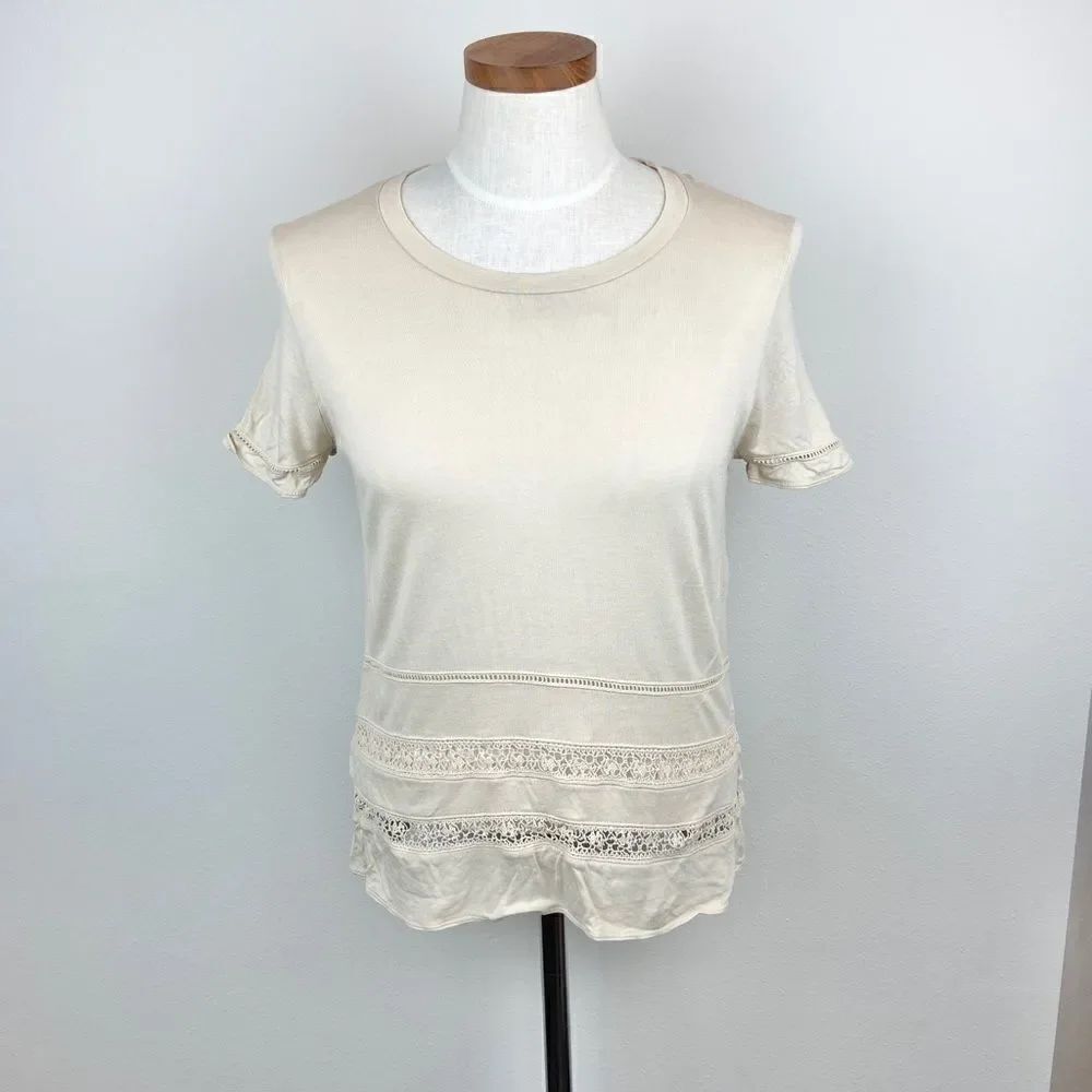 Aritzia Wilfred Crochet Lace Shirt